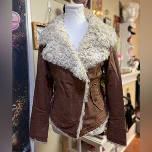Leather Goat Fur Jacket